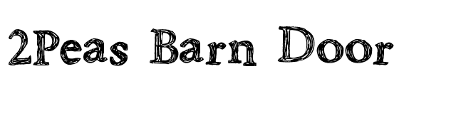 2Peas Barn Door font preview