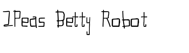 2Peas Betty Robot font preview