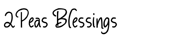 2Peas Blessings font preview