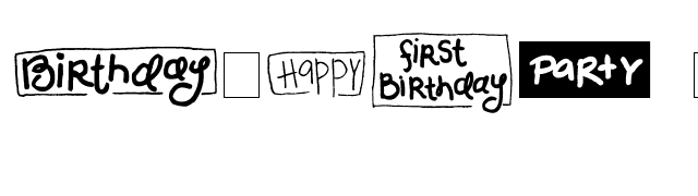2Peas Blocks - Birthday font preview