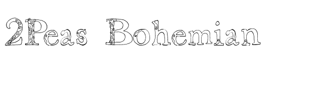 2Peas Bohemian font preview