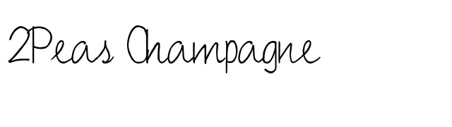 2peas-champagne font preview