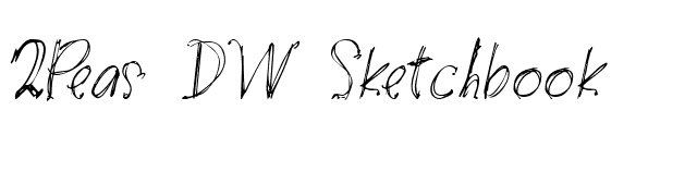2Peas DW Sketchbook font preview
