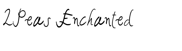 2peas-enchanted font preview