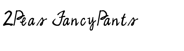 2Peas FancyPants font preview