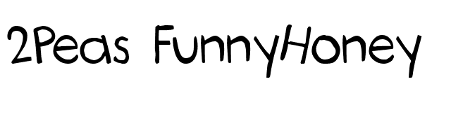 2Peas FunnyHoney font preview