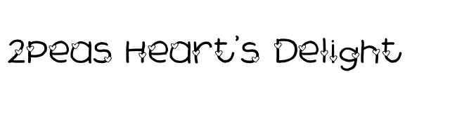 2Peas Heart's Delight font preview