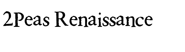 2Peas Renaissance font preview