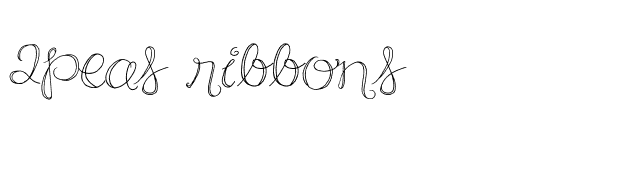 2Peas Ribbons font preview
