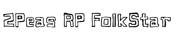 2Peas RP FolkStar font preview