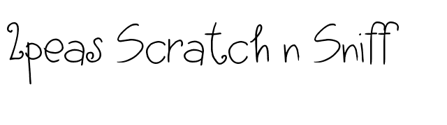 2peas Scratch n Sniff font preview