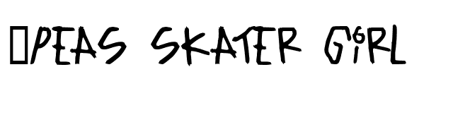 2Peas Skater Girl font preview