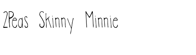 2Peas Skinny Minnie font preview