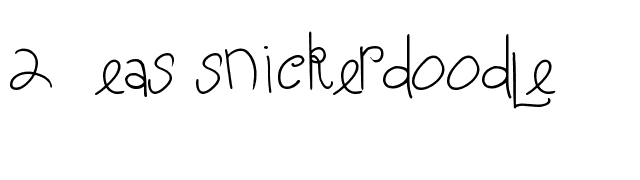 2Peas snickerdoodle font preview