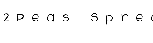 2Peas Spread Sunshine font preview