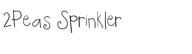 2Peas Sprinkler font preview