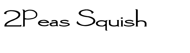 2Peas Squish font preview