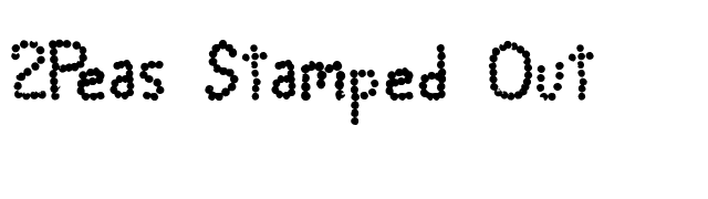 2Peas Stamped Out font preview