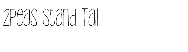 2Peas Stand Tall font preview