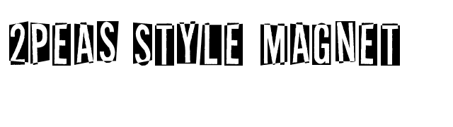 2Peas Style Magnet font preview