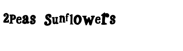 2Peas Sunflowers font preview