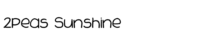 2Peas Sunshine font preview