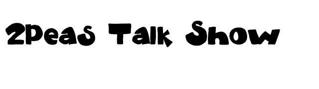 2Peas Talk Show font preview