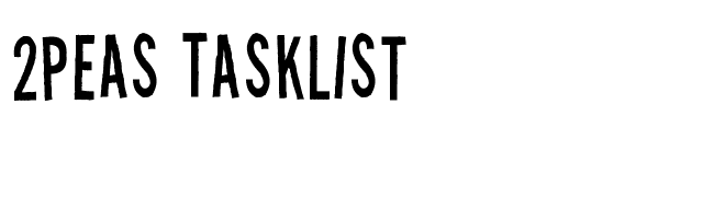 2Peas Tasklist font preview