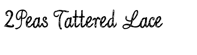 2Peas Tattered Lace font preview