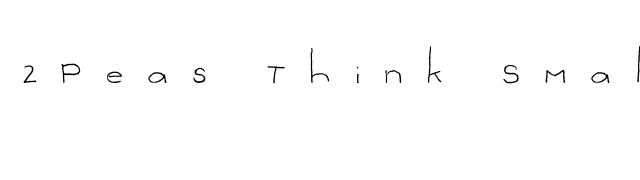 2Peas Think Small font preview