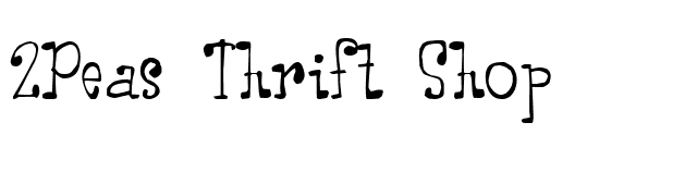 2Peas Thrift Shop font preview