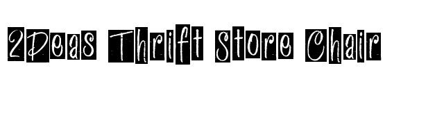 2Peas Thrift Store Chair font preview