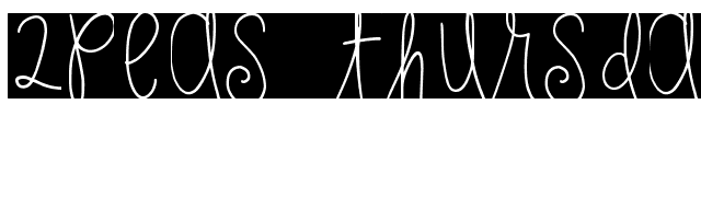 2peas thursday morning font preview