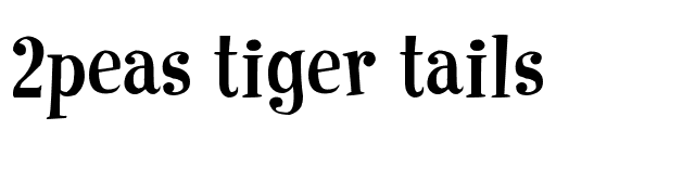 2Peas Tiger Tails font preview