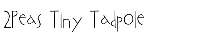 2Peas Tiny Tadpole font preview