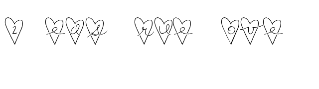 2Peas True Love font preview