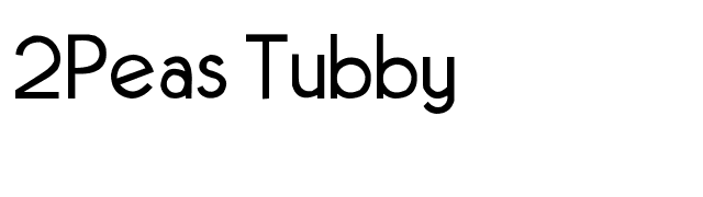 2Peas Tubby font preview