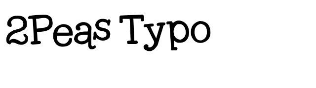 2Peas Typo font preview