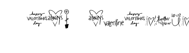 2Peas Valentine font preview