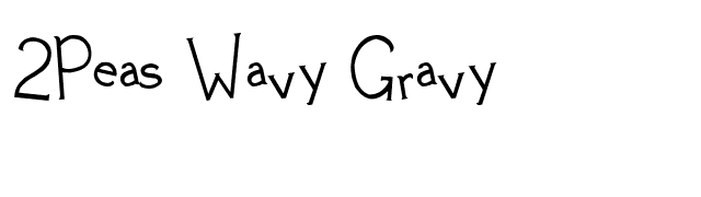 2Peas Wavy Gravy font preview