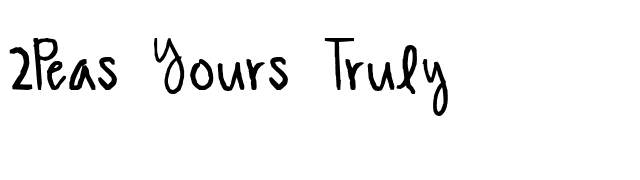2Peas Yours Truly font preview
