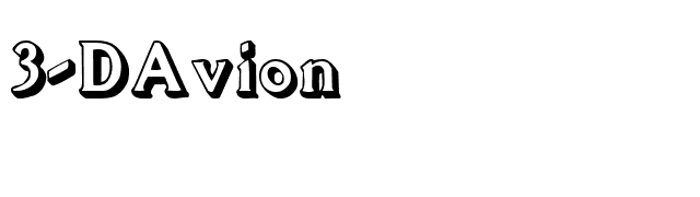 3-DAvion font preview