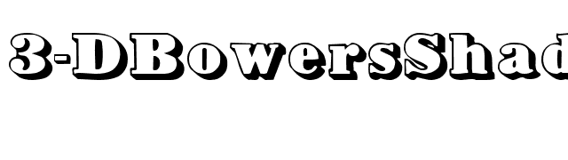 3-DBowersShadow font preview