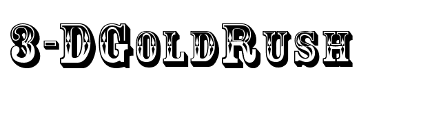 3-DGoldRush font preview