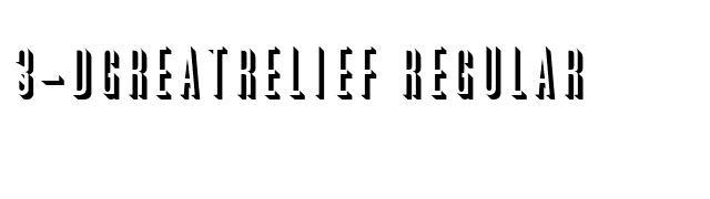3-DGreatRelief Regular font preview