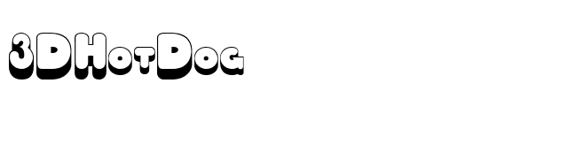 3-DHotDog font preview