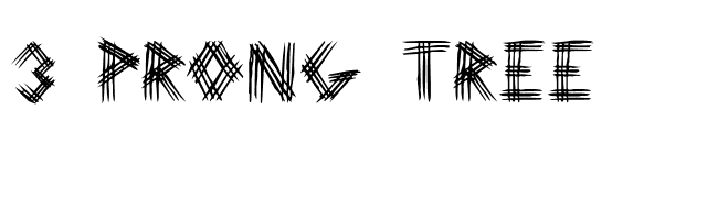 3 Prong Tree font preview