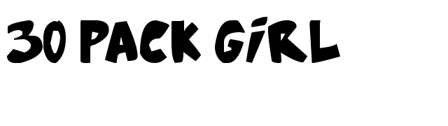 30 Pack Girl font preview
