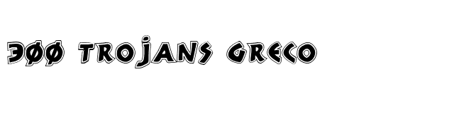 300 Trojans Greco font preview