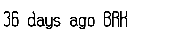 36 days ago BRK font preview